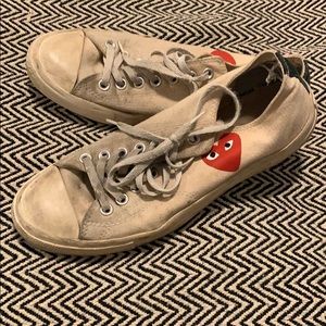 Worn but still cool COMME DES GARÇON PLAY shoes.